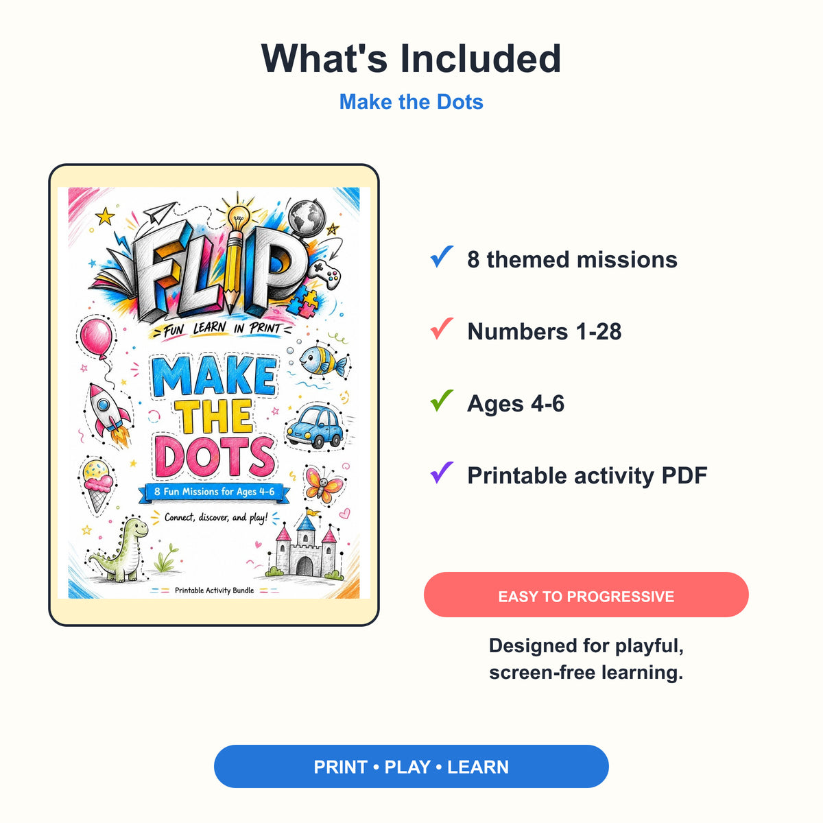 Make the Dots – 8 Printable Missions | Ages 4–6